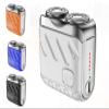 Beard Shaver Mini and Portable Suitcase Design, Shaver Mini and Portable Suitcase Design Double-Ring Magnetic Cutter, 2024 Men's Favorite Portable Mini Electrict Shaver,Grey view 1