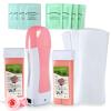 Roll on Wax Warmer Kit Wax Roller Kit for Hair Removal Painless Waxing for Hair Eyebrow Facial Armpit Bikini Brazilian view 1