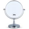 20x/1x Double Sided Magnifying Makeup Mirror for Desk and Countertop - Vanity Mirror with Stand & Small 12X/1X Dual Sided Magnifying Travel Makeup Mirror - Lightweight Portable Vanity Mirror Bundle view 2