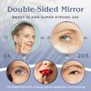 20x/1x Double Sided Magnifying Makeup Mirror for Desk and Countertop - Vanity Mirror with Stand & Small 12X/1X Dual Sided Magnifying Travel Makeup Mirror - Lightweight Portable Vanity Mirror Bundle view 4