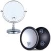 20x/1x Double Sided Magnifying Makeup Mirror for Desk and Countertop - Vanity Mirror with Stand (Chrome) & 30X Magnifying Makeup Mirror - Stick On, Ultra Portable Travel Cosmetic Mirror Bundle view 1