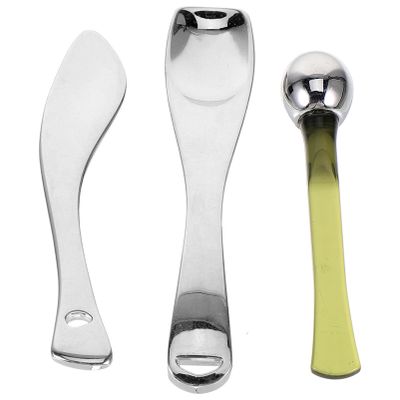 BIUDECO 3pcs Facial Spoon Skincare Spatula Spatula for Cosmetics for Eye Applicator Beauty Products
