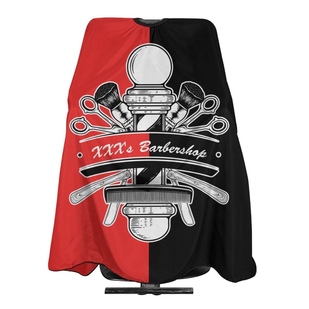 Custom Barber Cape Hairdresser Cape, Add Your Photo Text Logo Personalized Salon Cape for Men, Customized Hair Cutting Cape for Home Salon Barbershop