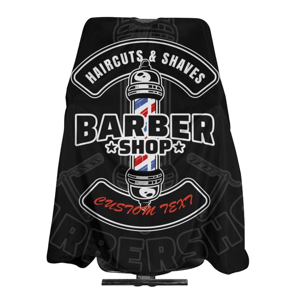 Custom Barber Cape - Add Your Photo, Text, Logo for Personalized Hairdresser Cape for Men - Customized Hair Cutting for Home Salon Barbershop