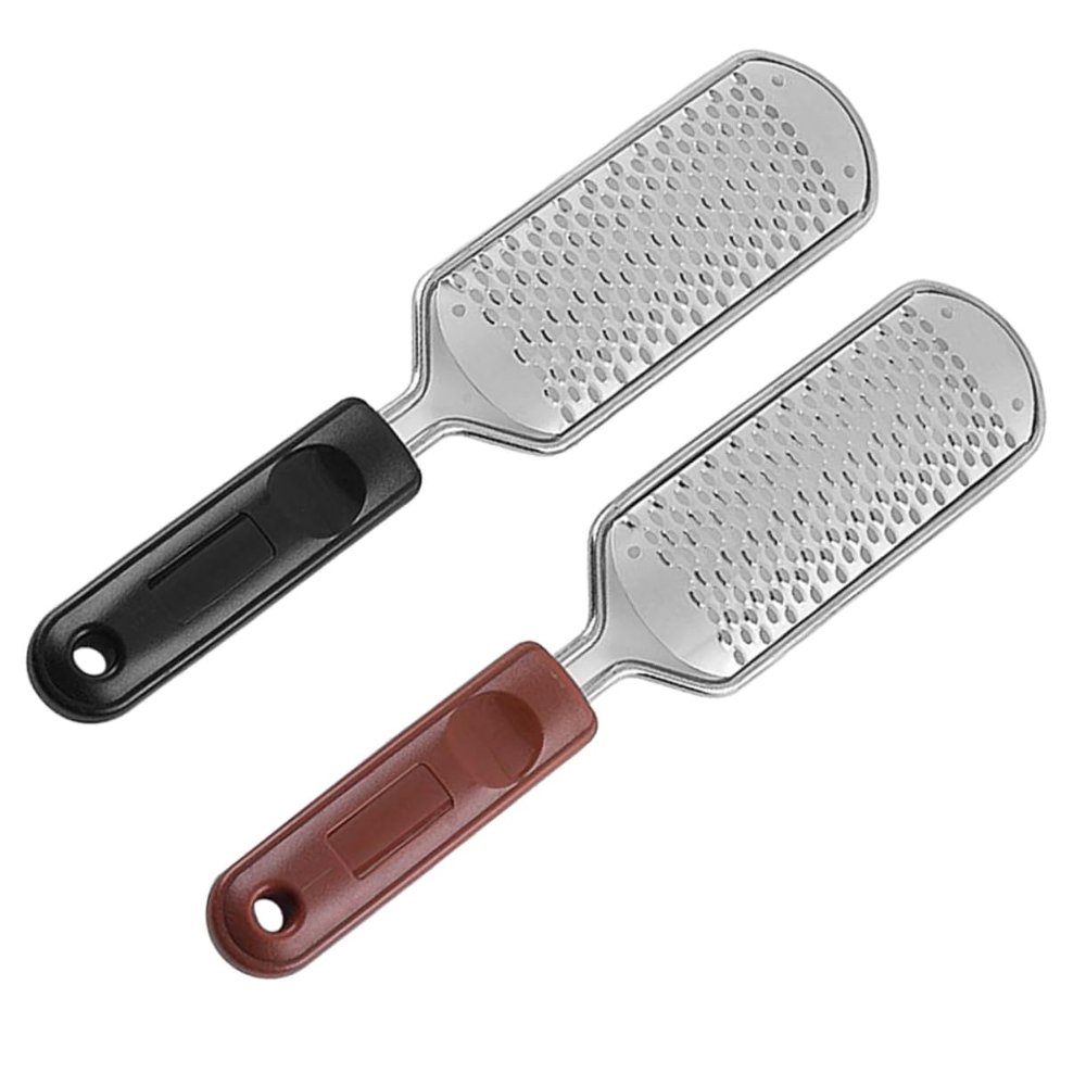 BIUDECO 2pcs Stainless Steel Foot Files Dead Skin Remover for Foot Care Exfoliator Pedicure Tool for Men Women Easy to Hold Convenient for Home