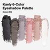 6 Colors Travel Eye Shadow Palette Makeup, Black Dark Smoky Grey Nude Pink Rose Champagne Gold Pearl White Sparkly Shimmer Glitter High Pigment Mini Eyeshadow Palette for Older Women, Built in Mirror view 3
