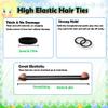 200PCS Hair Ties no Damage - Black Rubber Bands for Hair, Elastics Hair Bands for Thick & Curly Hair, Ponytail Holders(2cm Diameter) view 2