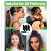 200PCS Hair Ties no Damage - Black Rubber Bands for Hair, Elastics Hair Bands for Thick & Curly Hair, Ponytail Holders(2cm Diameter) view 3