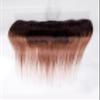 T4/30 Ombre 13x4 Lace Frontal Closure Straight Human Hair Ear to Ear Brazilian Remy Virgin Human Hair Extensions two color BrownT4/30 12inch view 2