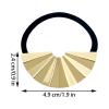 10PCS Metal Hair Ties Geometric Ponytail Hair Cuff Gold Silver Elastic Hair Ties Hair Cuff Wrap Glossy Ponytail Hair Cuffs Hair Accessories for Women view 2