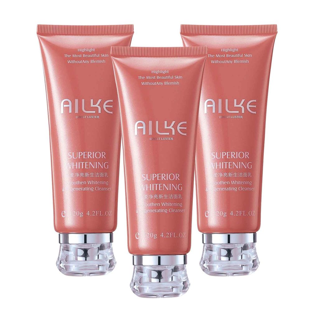 AILKE Smoothen, Regenerating Face Cleanser, Deeply Clean Stains, Oil Control, Pore Cleanser Won't Dry Out Skin, With Rich Foam Face Wash, for All Skin Types, 4.2 oz (Pack of 3)