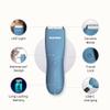 BAREWIZE Body Hair & Pubic Hair Trimmer for Men & Women, Painless Electric Body & Bikini Shaver | Waterproof, Type-C Rechargeable, LED Light, Replaceable Blade, Manscape Personal Groomer (Denim Blue) view 4