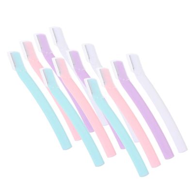 BIUDECO 12pcs Stainless Steel Brow Trimmers Face Razor for Women Eyebrow Shaver and Grooming Kit Meridian Trimmer Makeup Tool