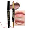 HHLTOH 2-in-1 Brown Lip Liner & Lipstick Set Kit for Women, Metallic Lips Kit with Lip Liner Lip Stains Long Lasting Waterproof 24 Hour Lipstick and Lip Liners Combo Lipliners Pencil Set 18 view 1