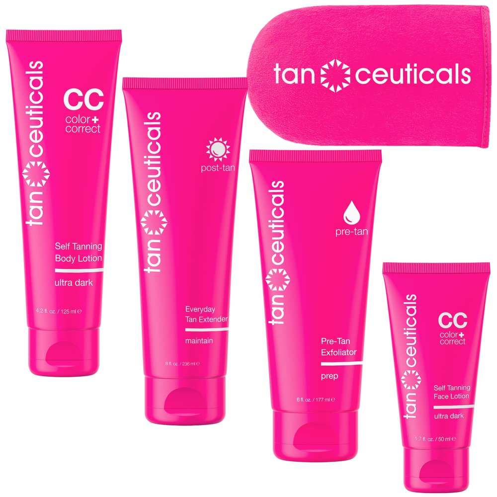 Tanceuticals Complete Self Tanning Lotion Kit, Ultra Dark Shade