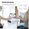 BIUDECO 20pcs Nail Double Sided Brush Manicure Cleaning Brush Plastic Bristles Sheep Horn Shape Nail Art Dust for Scrubbing Exfoliating Random Color view 4