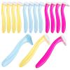 BIUDECO 15pcs Manual Body Hair Trimmer for Women Portable Razor for Smooth Shaving for Arms and Bikini Line Gentle Skin Includes Red Yellow and Light Blue Razors view 1