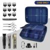 Boobowl Barber Accessories Bag for Clippers and Supplies, Mens Hair Trimmers Box, Portable Clipper Storage Holder for Hair Cutting, Guard Grooming Kit and Barbers Supplies (Bag Only)- Dark Blue view 2