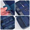 Boobowl Barber Accessories Bag for Clippers and Supplies, Mens Hair Trimmers Box, Portable Clipper Storage Holder for Hair Cutting, Guard Grooming Kit and Barbers Supplies (Bag Only)- Dark Blue view 4