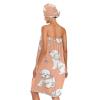Bulletgxll Cute Poodles Women's Shower Wrap Towel Set of 3 Adjustable Spa Body Wrap Super Absorbent Bathrobe with Hair Towel & Headband view 2