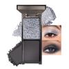 CAKAILA Gray Black Two Color Matte Shimmer Glitter Eyeshadow,Bright Eye Shadow Powder,Professional Long-Lasting Waterproof Makeup Palette,Blendable,Easy-To-Apply and Compact for Travel view 1