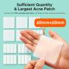 TKTK Large Pimple Patches, 60 mm XL Acne Patches, Big Hydrocolloid Bandages for Body, Face, Forhead, Chin, Neck Zit Breakouts, Hydrocolloid Patch (Square, Strip, Dot 5 Sizes 265 Count) view 4