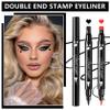 QIUFSSE 2PCS Red and Black Heart Stamp Eyeliner,Double-headed Liquid Eyeliner Stamp Pencil for Harley Costume Makeup,Long-lasting delineador de ojos Eye Liner Stamp Makeup view 2