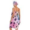 Bulletgxll Leopard Print Women's Shower Wrap Towel Set of 3 Adjustable Spa Body Wrap Super Absorbent Bathrobe with Hair Towel & Headband view 2