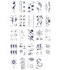 30pcs Fake Waterproof Tattoos For Women Men Adult Skull Ring Wings Chinese Letters Tattoos view 1