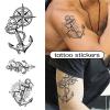 2pcs Temporary Waterproof Geometric Pattern Tattoo With 3 Boat Anchor Pointers, For Arm And Neck view 2