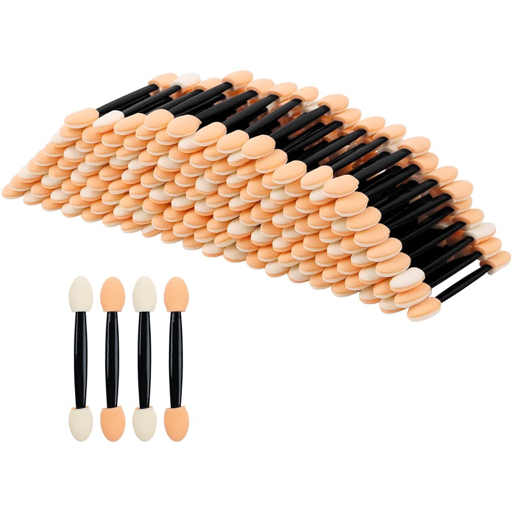150PCS Eyeshadow Applicators, Disposable Double Sided Makeup Applicator for Women Girls, 6.2cm Eyeshadow Sponge Brush