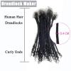 10inch 50strands Loc Extensions Human Hair Curly Ends Dreadlock Extensions 100% Real Human Hair 0.4cm Width Full Handmade Permanent for Women/Men/Kids Can Be Dyed Bleached Curled and Twisted view 4