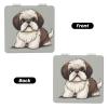 STVYUKL Mini Folding Compact Mirror Pocket Travel Makeup Mirror with 2 X 1x Magnification Shih Tzu Dog Portable Folding Small Pocket Mirror for Women Handbag Purse Square view 2
