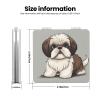 STVYUKL Mini Folding Compact Mirror Pocket Travel Makeup Mirror with 2 X 1x Magnification Shih Tzu Dog Portable Folding Small Pocket Mirror for Women Handbag Purse Square view 3