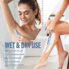 Akunbem Bikini Trimmer for Women - 2 in 1 Electric Razors for Women - Dual Head Electric Shaver - IPX7 Waterproof Wet & Dry Use Body Hair Trimmer and Facial Hair Remover for Bikini Underarm Leg Arm view 3