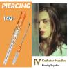 Catheter Piercing Needles - Rayyl 50Pcs Piercing Needles Mixed 14 Gauge IV Catheter Piercing Needles Disposable for Ear Nose Lip Tongue Belly Piercing Kit Piercing Supplies (14G-50pcs) view 3