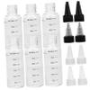 Hoement 16pcs Transparent Squeeze Bottles Scale for Liquids Refillable Applicator Bottles for Essential Oils Hair Dye Crafts Leak Design Easy Dispensing for Projects view 3