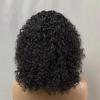 oulaer Curly Bob Wig with Bangs Human Hair Wig Natural Color Short Bob Brazilian Hair 13x4 HD Transparent Lace Front Wigs Pre Plucked Cut Bob Bangs Remy Human Hair Wig 150% Density 12inch view 3