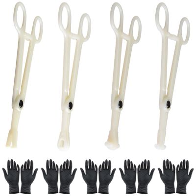 25PCS Piercing Clamps Kit - Usiriy 20PCS Piercing Forceps Disposable Piercing Clamps Septum Forceps and 5 Pairs of Gloves for Lip Navel Tongue Belly Ear Nose Piercing Kit Piercing Tools
