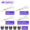 25PCS Piercing Clamps Kit - Usiriy 20PCS Piercing Forceps Disposable Piercing Clamps Septum Forceps and 5 Pairs of Gloves for Lip Navel Tongue Belly Ear Nose Piercing Kit Piercing Tools view 3