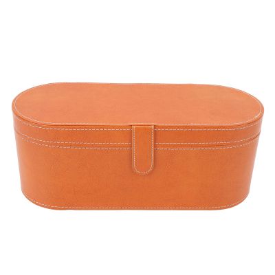 Travel Carrying Bag for Hair Styling Tools - Splash Proof & Scratch PU Leather Storage Bag, Portable Hair Dryer Organizer with Brush & Styler Compartment