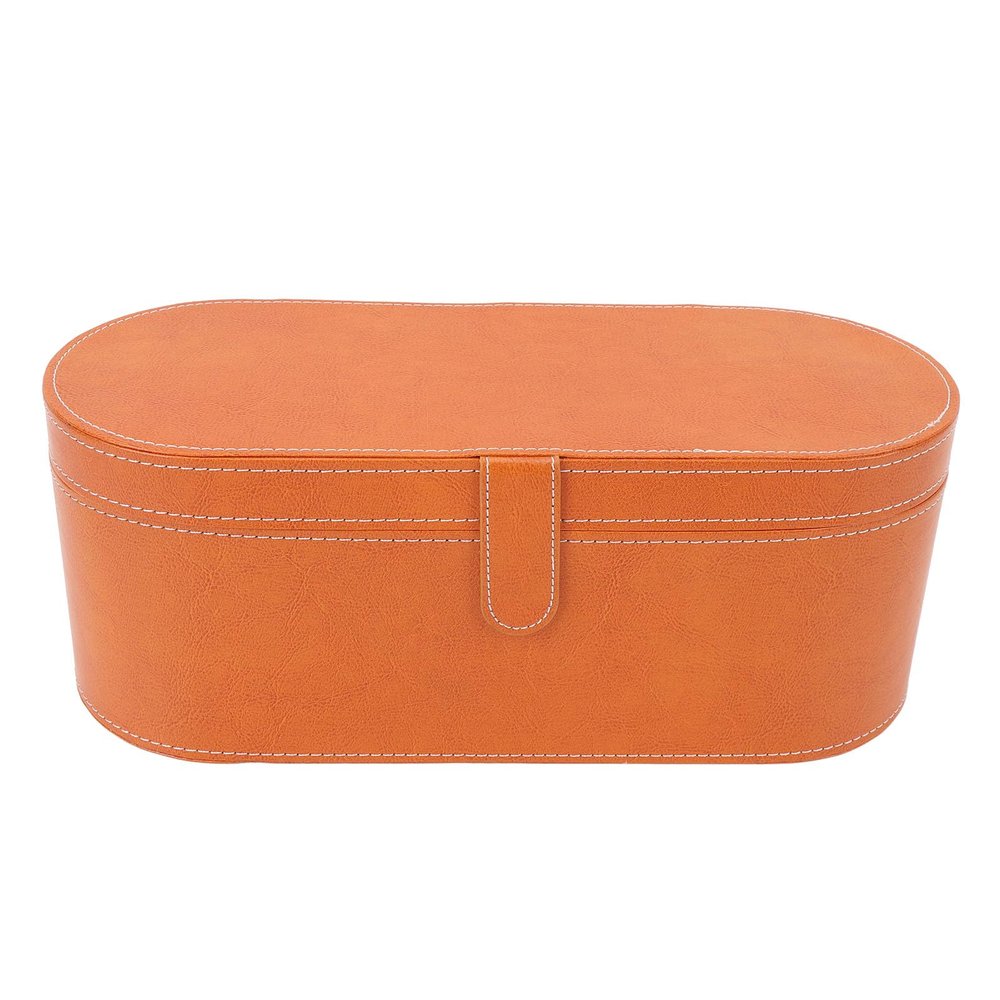 Travel Carrying Bag for Hair Styling Tools - Splash Proof & Scratch PU Leather Storage Bag, Portable Hair Dryer Organizer with Brush & Styler Compartment