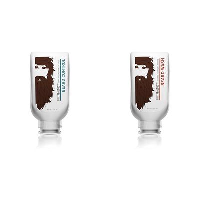 Billy Jealousy Beard Wash & Beard Control Leave-In Conditioner Bundle for Men, 16 Fl Oz Each Facial Hair Shampoo & Light-Hold Styling Cream for Cleansing, Conditioning, and Softening