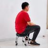 Round Rolling Stool Beauty Stools Chair Low Rolling Stool with Wheels, Roller Seat Short Stool with Universal Swivel Caster Wheels Leather Little Low Small Stools on Wheels for Home Garage, (I ) view 2