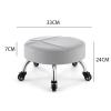 Round Rolling Stool Beauty Stools Chair Low Rolling Stool with Wheels, Roller Seat Short Stool with Universal Swivel Caster Wheels Leather Little Low Small Stools on Wheels for Home Garage, (I ) view 3