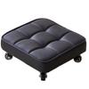 Low Rolling Stool with Wheels,Pedicure Stool, Square Roller Seat Short Rolling Foot Stools with Universal Swivel Caster Wheels Leather Little Small Stools on Wheels grey1 (Gray Small) (Black Small) view 1