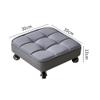 Low Rolling Stool with Wheels,Pedicure Stool, Square Roller Seat Short Rolling Foot Stools with Universal Swivel Caster Wheels Leather Little Small Stools on Wheels grey1 (Gray Small) (Black Small) view 3