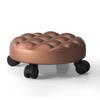 Rolling Stools Pu Leather Rolling Stool, Low to Ground Roller Seat with Universal, Swivel Caster Wheels for Home Office Or Fitness Sport Or Garage Shop, Size : Height 13C Height 13cm (A(4 Wheel) Heig view 1