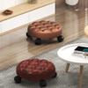 Rolling Stools Pu Leather Rolling Stool, Low to Ground Roller Seat with Universal, Swivel Caster Wheels for Home Office Or Fitness Sport Or Garage Shop, Size : Height 13C Height 13cm (A(4 Wheel) Heig view 2