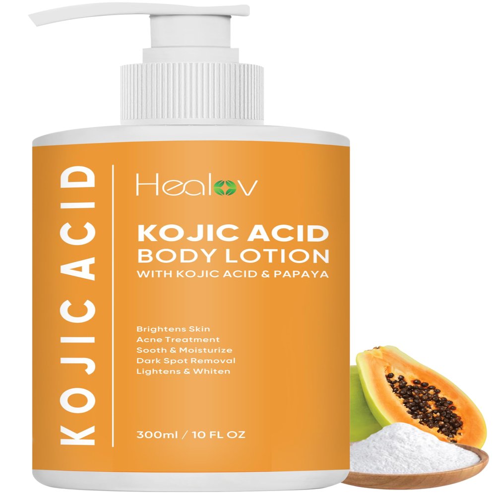 Kojic Acid Lotion  Skin Brightening Body Lotion for Age Spots, Hyperpigmentation, Intimate Areas  Dark Spot Remover, Reduces Acne, Scars and Evens Tone  Kojic Acid Cream for Brighter, Glowing Look